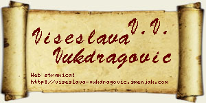 Višeslava Vukdragović vizit kartica